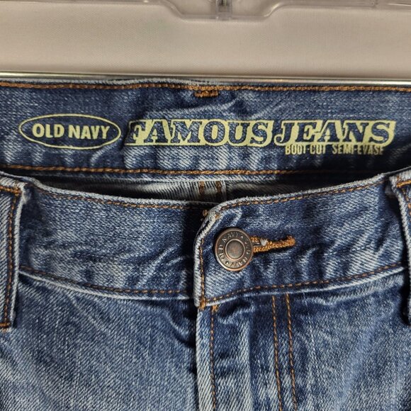 Old Navy Famous Jeans Boot Cut Jeans Men's 36x33 Light Wash Semi-Evase - Picture 5 of 6